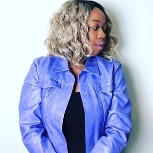 Purple Faux Leather Jacket